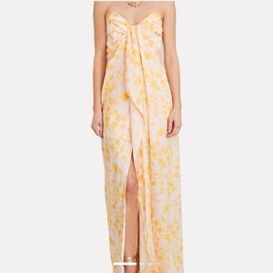 SIGNIFICANT OTHER  Leona Tropical Print Strapless Dress